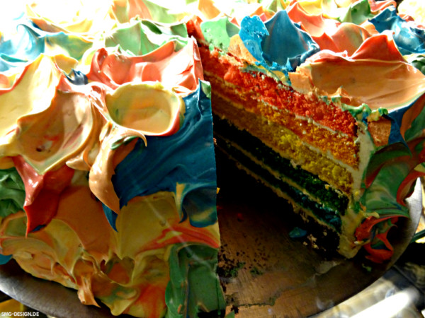 Regenbogentorte – Rainbow Cake